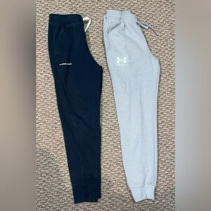 Under Armour Kids' Black and Light Gray Joggers